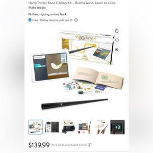 Brand new in box Kano coding kit.  Learn to code with a Harry Potter wand.